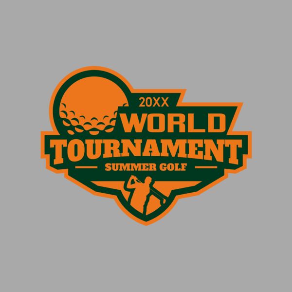World Tournament Simmer Golf logo template Thumbnail