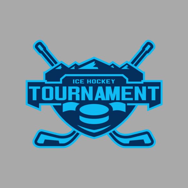 Tournament Ice Hockey logo template Thumbnail