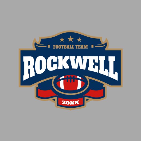 Rockwell Football team logo template Thumbnail