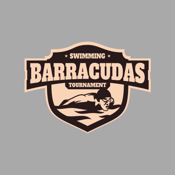 Barracudas Swimming Tournament logo template Thumbnail