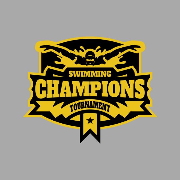 Champions Swimming Tournament logo template Thumbnail