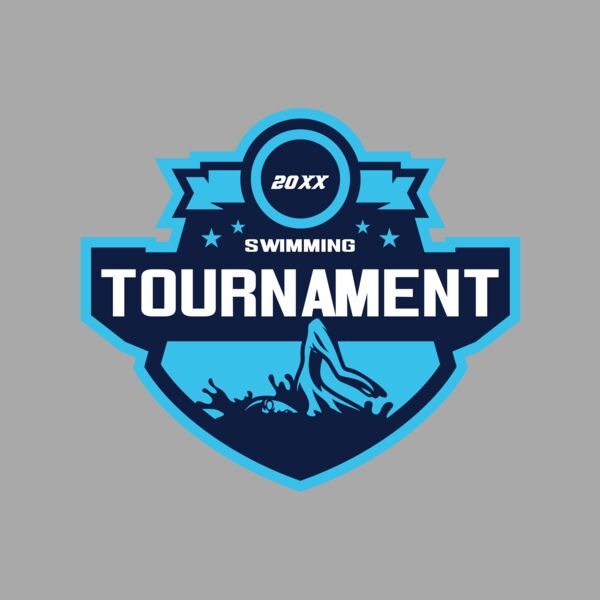 Swimming Tournament logo template Thumbnail
