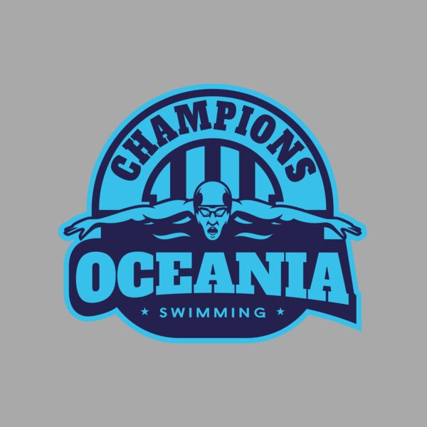 Oceania Champions Swimming logo template Thumbnail