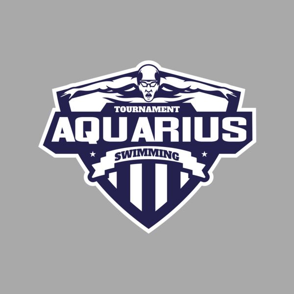 Aquarius Swimming Tournament logo template Thumbnail