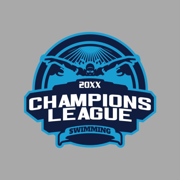 Champions League Swimming logo template Thumbnail