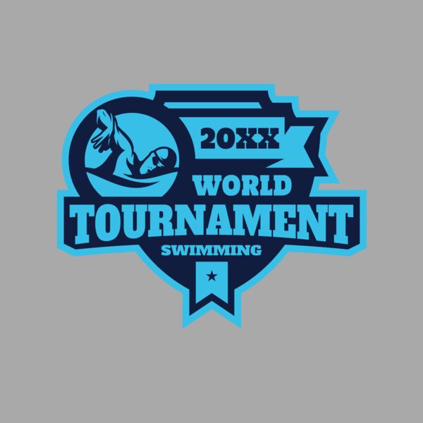Tournament World  Swimming logo template Thumbnail
