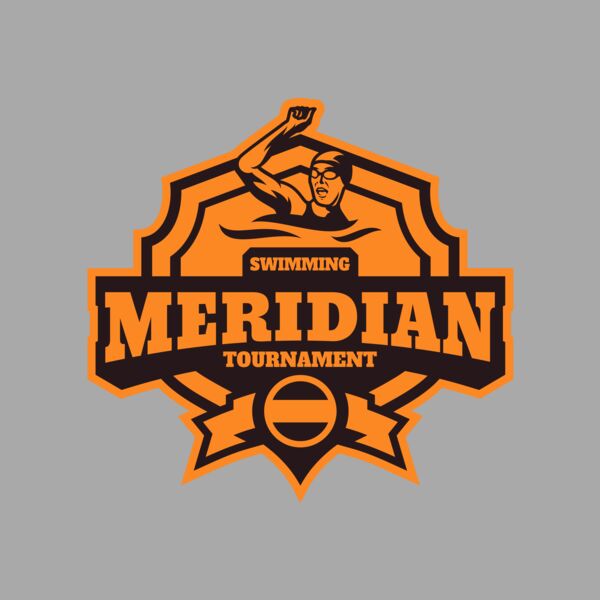 Meridian Tournament Swimming logo template Thumbnail