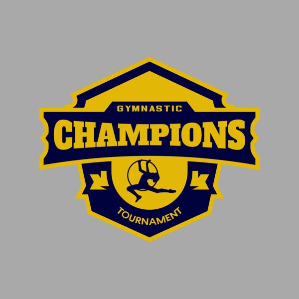 Champions Gymnastic Tournament logo template Thumbnail