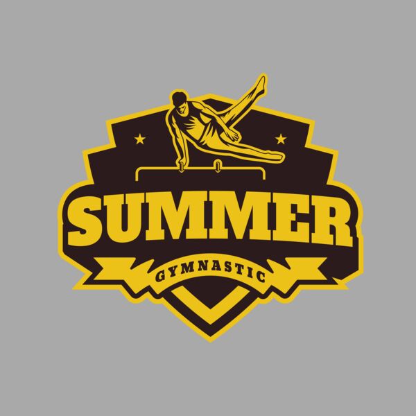 Summer Gymnastic logo template Thumbnail