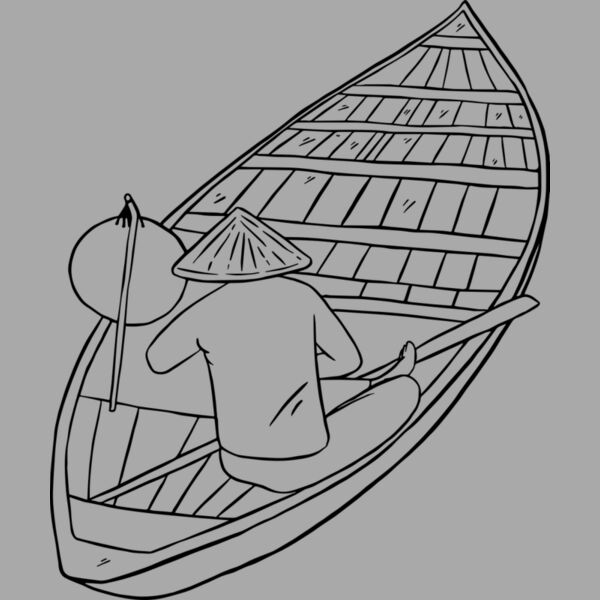 Traditional Boat with Rower Thumbnail