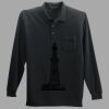 Long Sleeve Silk Touch Polo with Pocket Thumbnail