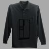 Long Sleeve Silk Touch Polo with Pocket Thumbnail