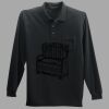 Long Sleeve Silk Touch Polo with Pocket Thumbnail