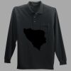 Long Sleeve Silk Touch Polo with Pocket Thumbnail