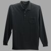 Long Sleeve Silk Touch Polo with Pocket Thumbnail