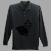 Long Sleeve Silk Touch Polo with Pocket Thumbnail