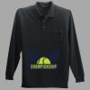 Long Sleeve Silk Touch Polo with Pocket Thumbnail