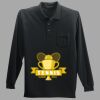 Long Sleeve Silk Touch Polo with Pocket Thumbnail