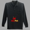 Long Sleeve Silk Touch Polo with Pocket Thumbnail