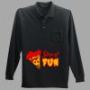 Long Sleeve Silk Touch Polo with Pocket Thumbnail