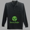 Long Sleeve Silk Touch Polo with Pocket Thumbnail
