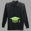Long Sleeve Silk Touch Polo with Pocket Thumbnail