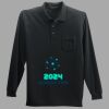 Long Sleeve Silk Touch Polo with Pocket Thumbnail
