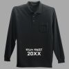 Long Sleeve Silk Touch Polo with Pocket Thumbnail