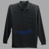 Long Sleeve Silk Touch Polo with Pocket Thumbnail