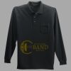 Long Sleeve Silk Touch Polo with Pocket Thumbnail