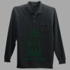 Long Sleeve Silk Touch Polo with Pocket Thumbnail