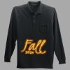 Long Sleeve Silk Touch Polo with Pocket Thumbnail
