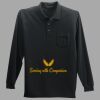 Long Sleeve Silk Touch Polo with Pocket Thumbnail