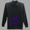 Long Sleeve Silk Touch Polo with Pocket Thumbnail
