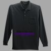 Long Sleeve Silk Touch Polo with Pocket Thumbnail