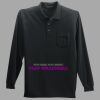 Long Sleeve Silk Touch Polo with Pocket Thumbnail