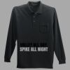 Long Sleeve Silk Touch Polo with Pocket Thumbnail