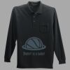 Long Sleeve Silk Touch Polo with Pocket Thumbnail