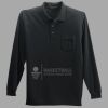 Long Sleeve Silk Touch Polo with Pocket Thumbnail