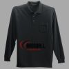 Long Sleeve Silk Touch Polo with Pocket Thumbnail