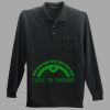Long Sleeve Silk Touch Polo with Pocket Thumbnail