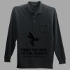 Long Sleeve Silk Touch Polo with Pocket Thumbnail