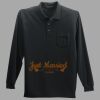 Long Sleeve Silk Touch Polo with Pocket Thumbnail