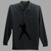 Long Sleeve Silk Touch Polo with Pocket Thumbnail
