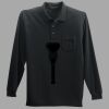 Long Sleeve Silk Touch Polo with Pocket Thumbnail