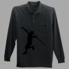 Long Sleeve Silk Touch Polo with Pocket Thumbnail