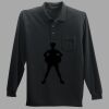 Long Sleeve Silk Touch Polo with Pocket Thumbnail