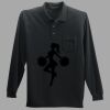 Long Sleeve Silk Touch Polo with Pocket Thumbnail