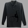 Long Sleeve Silk Touch Polo with Pocket Thumbnail