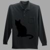 Long Sleeve Silk Touch Polo with Pocket Thumbnail